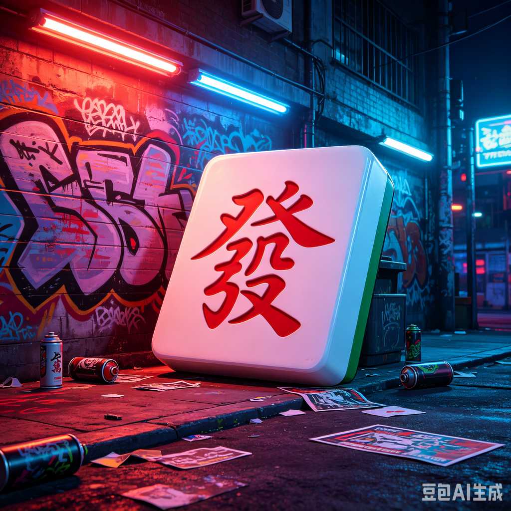 retro text mahjong tiles